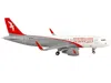 Geminijets Airbus A320 Commercial Aircraft "air Arabia" White And Gray With Red Tail 1/400 Diecast Model Airpla