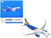 Geminijets Airbus A320 Commercial Aircraft "allegiant Air" (n252nv) Blue And White With Stripes 1/400 Diecast M In Blue