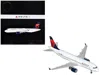 Geminijets Airbus A320 Commercial Aircraft "delta Air Lines" (n376nw) White With Red And Blue Tail "gemini 200"