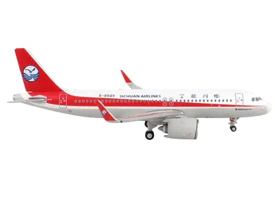 Geminijets Airbus A320neo Commercial Aircraft "sichuan Airlines" White With Red Stripes And Tail 1/400 Diecast