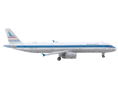Geminijets Airbus A321 Commercial Aircraft "american Airlines - Piedmont" (n581uw) White With Blue Stripes 1/40