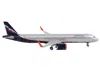 Geminijets Airbus A321neo Commercial Aircraft "aeroflot" Silver Metallic With Dark Blue Tail 1/400 Diecast Mode