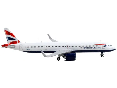 Geminijets Airbus A321neo Commercial Aircraft "british Airways" White With Tail Stripes 1/400 Diecast Model Air