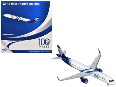 Geminijets Airbus A321neo Commercial Aircraft "delta Air Lines 100 Years" (n589dt) White And Blue With Stripes 