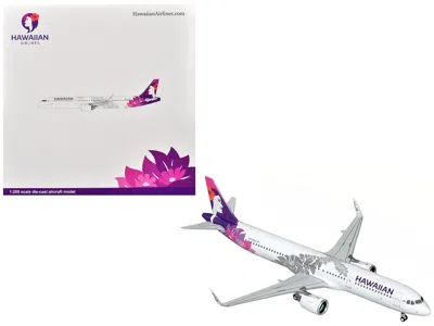 Geminijets Airbus A321neo Commercial Aircraft "hawaiian Airlines" (n208ha) White With Tail Graphics "gemini 200