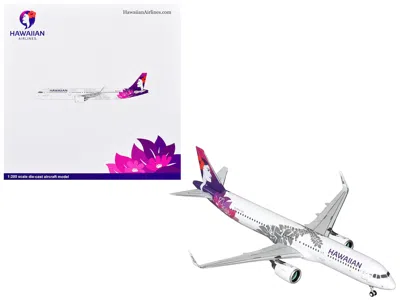 Geminijets Airbus A321neo Commercial Aircraft "hawaiian Airlines" (n209ha) White With Purple Tail And Graphics 