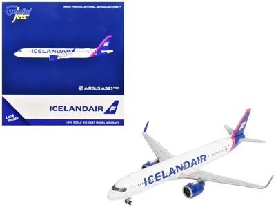 Geminijets Airbus A321neo Commercial Aircraft "icelandair" (tf-iaa) White With Blue And Pink Tail 1/400 Diecast