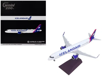 Geminijets Airbus A321neo Commercial Aircraft "icelandair" (tf-iaa) White With Blue And Pink Tail "gemini 200" 