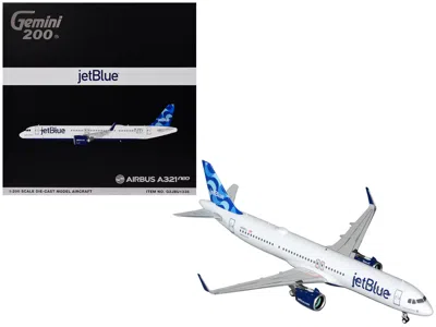 Geminijets Airbus A321neo Commercial Aircraft "jetblue Airways" (n2180j) White With Blue Tail "gemini 200" Seri