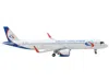 Geminijets Airbus A321neo Commercial Aircraft "ural Airlines" White With Blue Tail 1/400 Diecast Model Airplane