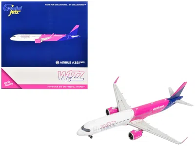 Geminijets Airbus A321neo Commercial Aircraft "wizz Air Uk" (g-wunb) White And Pink With Purple Tail 1/400 Diec In Red