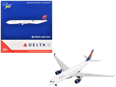 Geminijets Airbus A330-200 Commercial Aircraft "delta Air Lines" (n852nw) White With Red And Blue Tail 1/400 Di