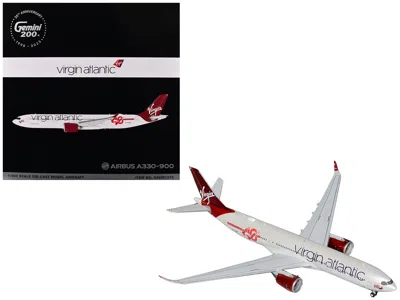 Geminijets Airbus A330-900 Commercial Aircraft "virgin Atlantic" (g-vsrb) Gray With Red Tail "gemini 200" Serie In White