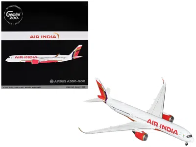 Geminijets Airbus A350-900 Commercial Aircraft "air India" (vt-jrh) White With Striped Tail "gemini 200" Series