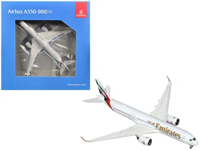 Geminijets Airbus A350-900 Commercial Aircraft "emirates Airlines" (a6-exb) White With Tail Graphics 1/400 Diec