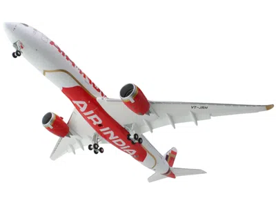 Geminijets Airbus A350-900 Commercial Aircraft With Flaps Down "air India" (vt-jrh) White With Striped Tail "ge