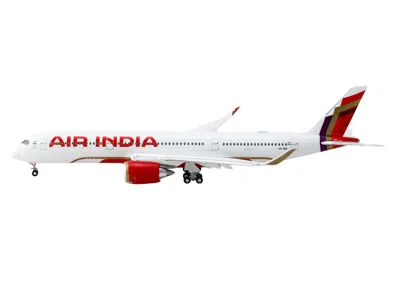Geminijets Airbus A350-900 Commercial Aircraft With Flaps Down "air India" (vt-jrh) White With Tail Graphics 1/