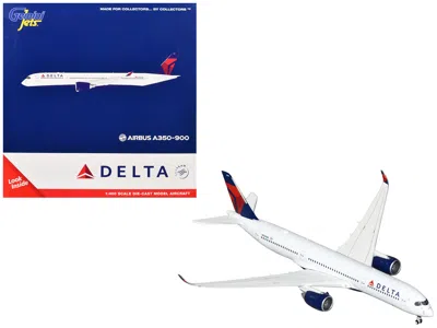 Geminijets Airbus A350-900 Commercial Aircraft "delta Air Lines" (n504dn) White With Blue And Red Tail 1/400 Di