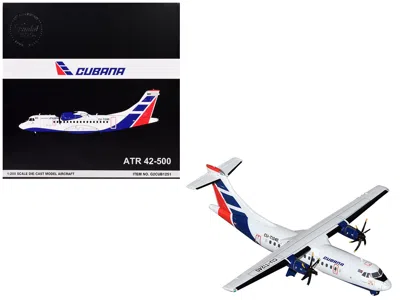 Geminijets Atr 42-500 Commercial Aircraft "cubana" (cu-t1240) White With Blue And Red Tail "gemini 200" Series 