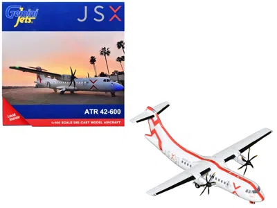 Geminijets Atr 42-600 Commercial Aircraft "jsx" (n400jx) White With Red Stripes 1/400 Diecast Model Airplane By