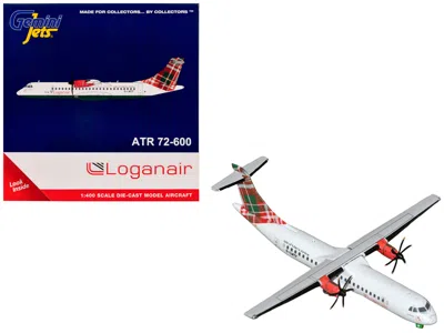 Geminijets Atr 72-600 Commercial Aircraft "loganair - Isle Of Man's Airline" (g-lmte) White With Red And Green 