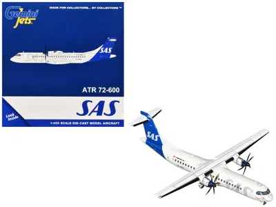 Geminijets Atr 72-600 Commercial Aircraft "scandinavian Airlines" (se-mkd) White With Blue Tail 1/400 Diecast M