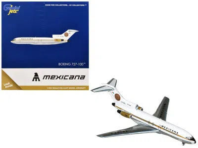 Geminijets Boeing 727-100 Commercial Aircraft "mexicana De Aviacion" (xa-sej) White With Gold Stripes 1/400 Die