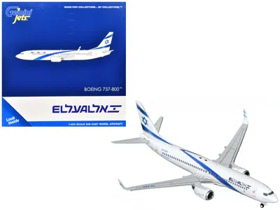 Geminijets Boeing 737-800 Commercial Aircraft "el Al Israel Airlines" (4x-ekk) White With Blue Stripes 1/400 Di