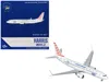 Geminijets Boeing 737-800 Commercial Aircraft "harris-walz Campaign" (n778ma) White With Striped Tail 1/400 Die In White