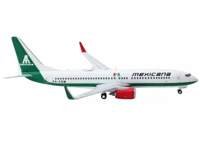 Geminijets Boeing 737-800 Commercial Aircraft "mexicana Airlines" (xa-asm) White With Green Tail 1/400 Diecast
