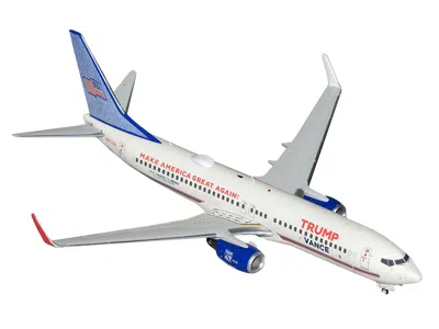 Geminijets Boeing 737-800 Commercial Aircraft "trump-vance Campaign" (n917xa) White With Blue Tail "gemini 200"