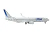 Geminijets Boeing 737-800 Commercial Aircraft "utair" White With Blue Tail Stripes 1/400 Diecast Model Airplane