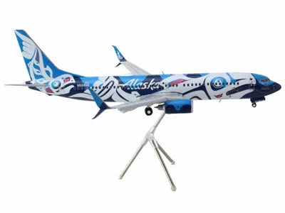 Geminijets Boeing 737-800 Commercial Aircraft With Flaps Down "alaska Airlines" (n559as) Salmon People Livery "