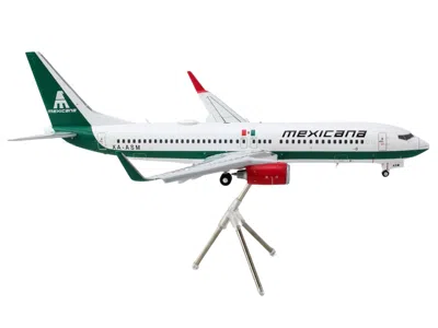 Geminijets Boeing 737-800 Commercial Aircraft With Flaps Down "mexicana" (xa-asm) White With Green Stripes "gem
