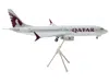 Geminijets Boeing 737 Max 8 Commercial Aircraft "qatar Airways" Gray And White With Tail Graphics "gemini 200"