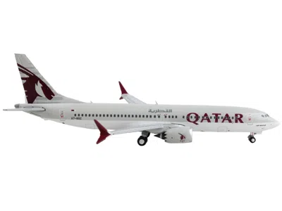 Geminijets Boeing 737 Max 8 Commercial Aircraft "qatar Airways" Gray With Tail Graphics 1/400 Diecast Model Air