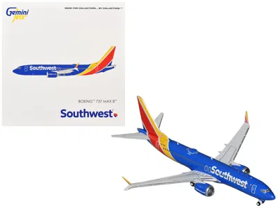 Geminijets Boeing 737 Max 8 Commercial Aircraft "southwest Airlines" (n8788l) Blue With Red And Yellow Stripes 