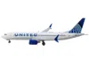 Geminijets Boeing 737 Max 8 Commercial Aircraft "united Airlines" (n17265) White With Blue Tail 1/400 Diecast M