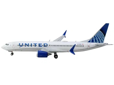 Geminijets Boeing 737 Max 8 Commercial Aircraft "united Airlines" (n17265) White With Blue Tail 1/400 Diecast M