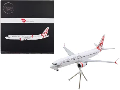 Geminijets Boeing 737 Max 8 Commercial Aircraft "virgin Australia" (vh-8ia) White With Red Tail Graphics "gemin