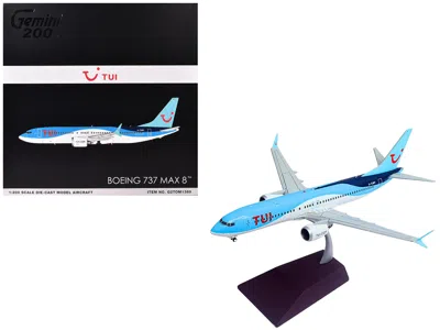 Geminijets Boeing 737 Max 8 Tui Airways G-tumy Blue White  1/200 Diecast Model Airplane In Multi