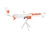 Geminijets Boeing 737 Max 9 Commercial Aircraft "thai Lion Air" White With Orange Tail Graphics "gemini 200" Se