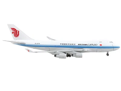 Geminijets Boeing 747-400f Commercial Aircraft "air China Cargo" White With Blue Stripes "interactive Series" 1