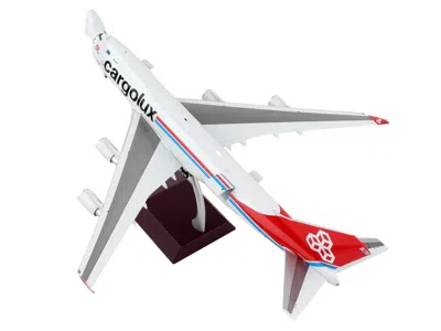 Geminijets Boeing 747-400f Commercial Aircraft "cargolux" Gray With Red Tail "gemini 200 - Interactive" Series