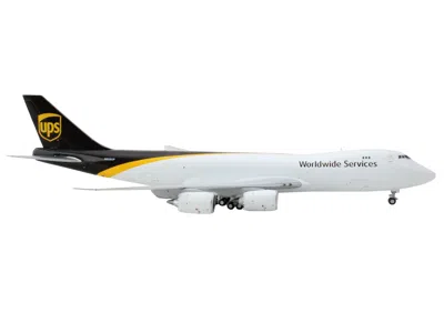 Geminijets Boeing 747-8f Commercial Aircraft "ups Worldwide Services" White With Brown Tail 1/400 Diecast Model
