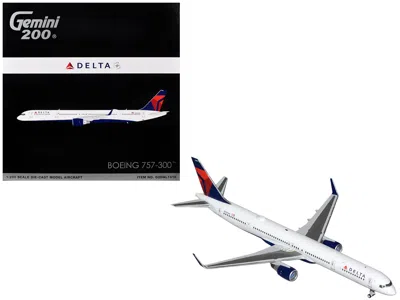 Geminijets Boeing 757-300 Commercial Aircraft "delta Air Lines" (n595nw) White With Blue And Red Tail "gemini 2