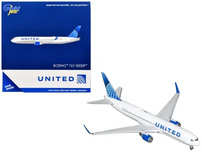 Geminijets Boeing 767-300er Commercial Aircraft "united Airlines" (n670ua) White With Blue Tail 1/400 Diecast M