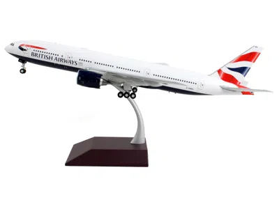 Geminijets Boeing 777-200er Commercial Aircraft "british Airways" White With Striped Tail "gemini 200" Series 1