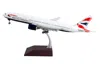 Geminijets Boeing 777-200er Commercial Aircraft With Flaps Down "british Airways" White With Striped Tail "gemi