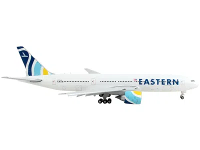 Geminijets Boeing 777-200er Commercial Aircraft With Flaps Down "eastern Air Lines" White With Striped Tail 1/4